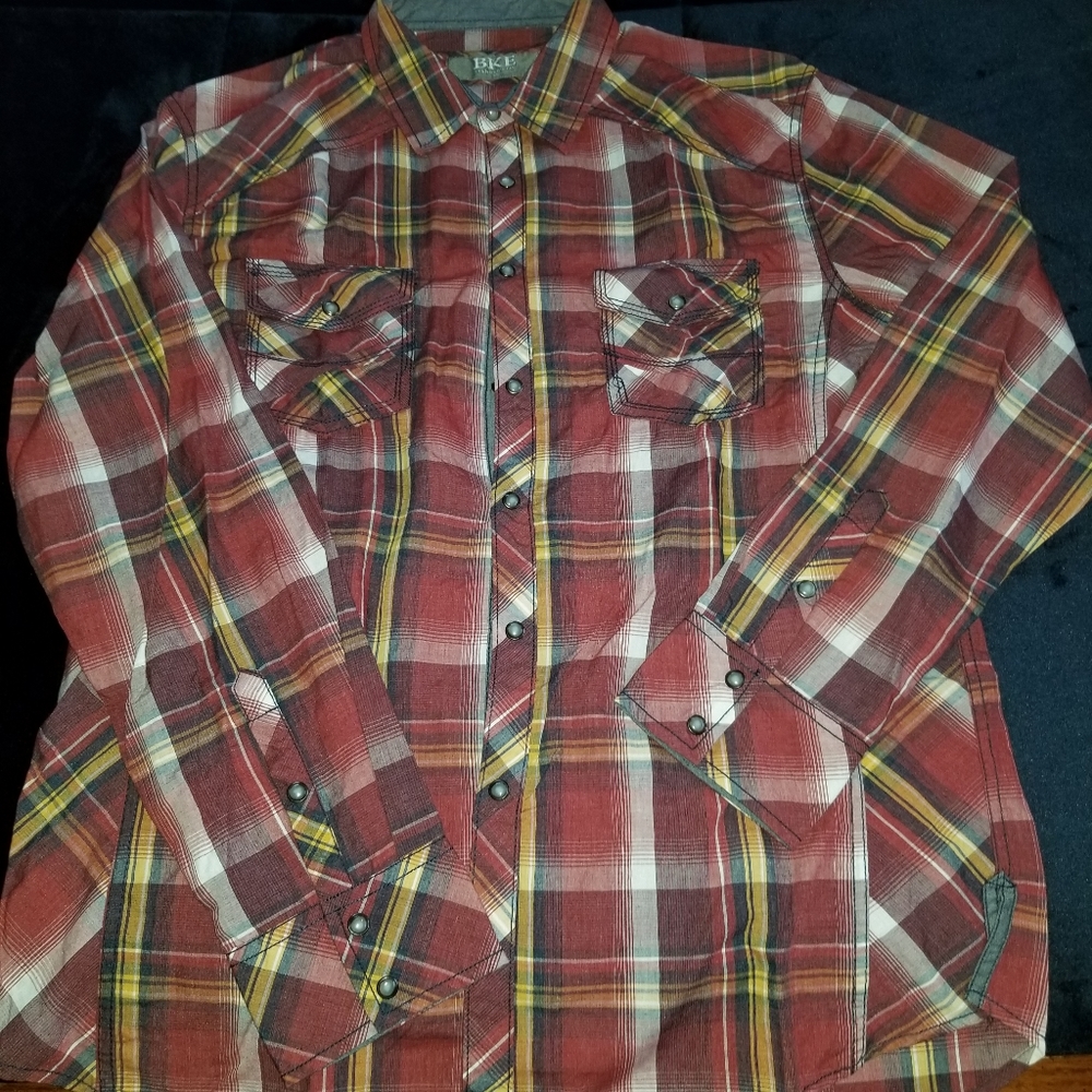 Men's EUC BKE long sleeve button down shirt size XL